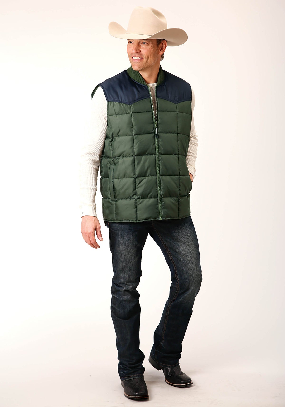 Roper Mens Quilted Polyfilled Vest