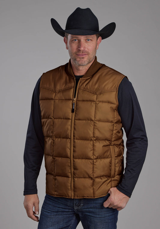 Roper Mens Carmel Zipper Vest
