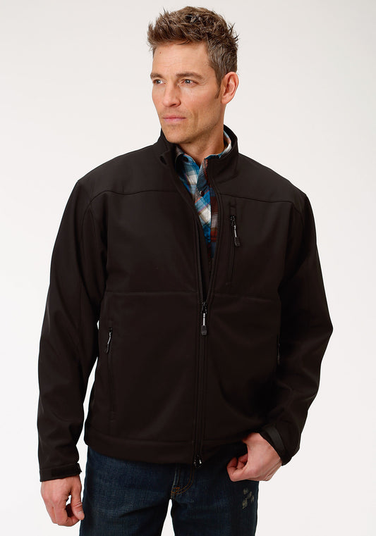 Roper Mens Outerwear Black With Black Fleece