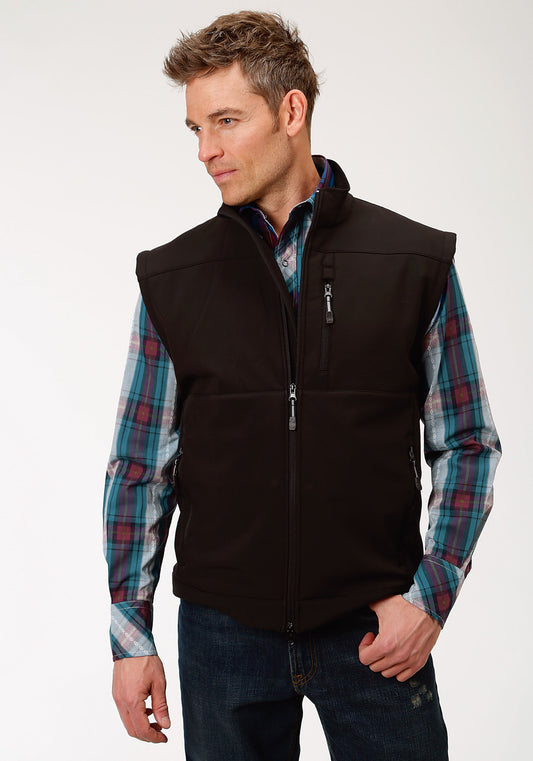 Roper Mens Outerwear Black With Black Fleece