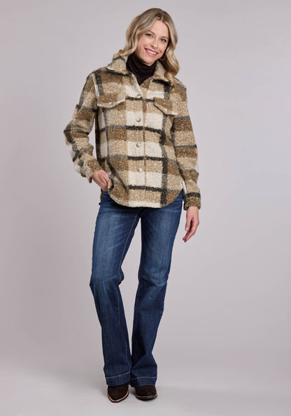 Roper Womens Jacket Button Oversized Shirt Western Jacket