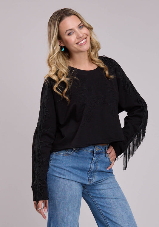 Roper Womens Jacket Pullover Cotton Fleece Ls Sweatshirt Western Jacket