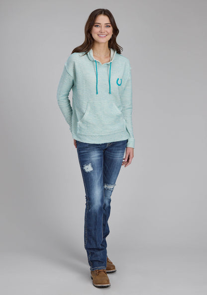 Roper Womens Long Sleeve Hooded Sweater Pullover Jacket