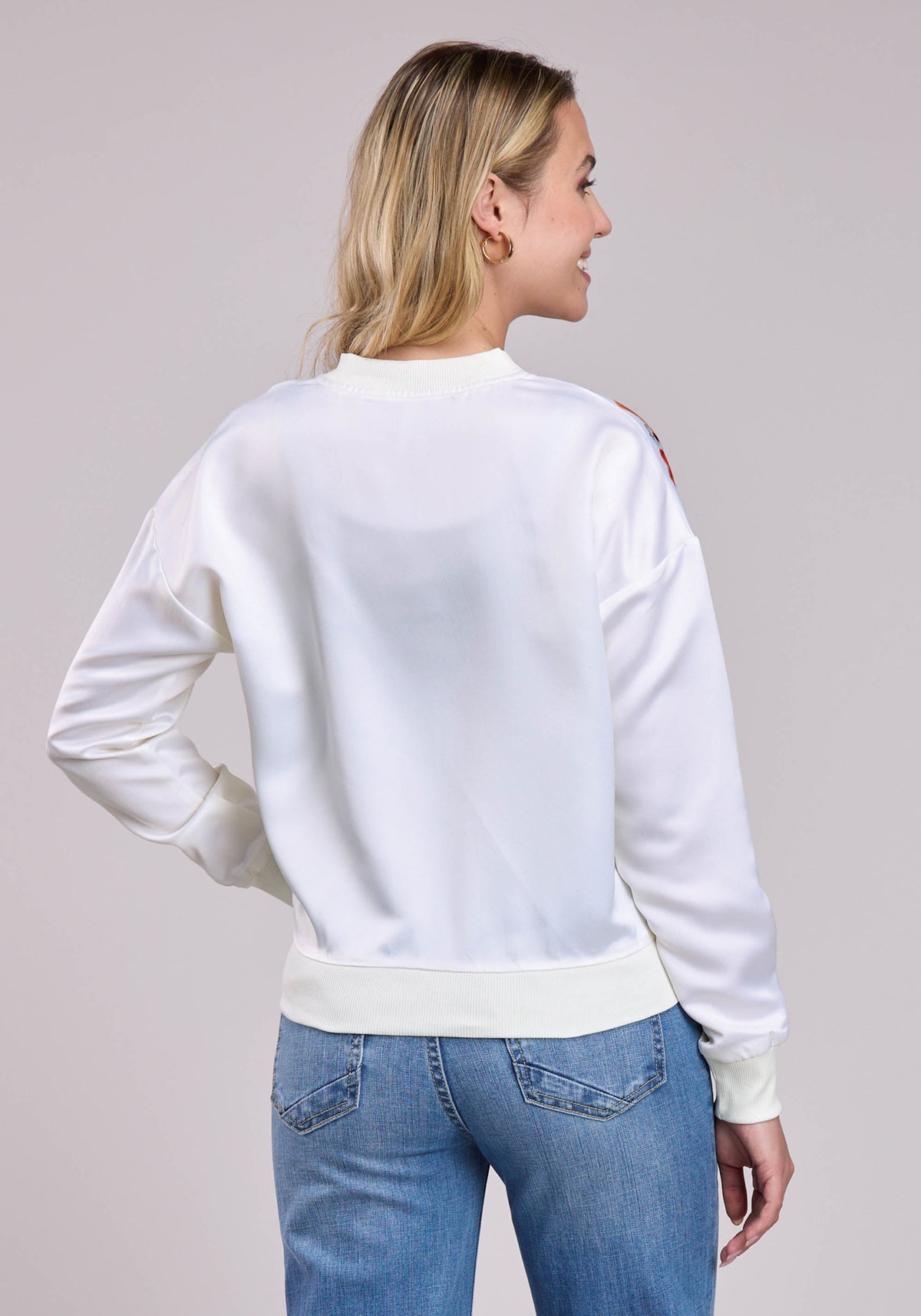 Roper Womens Jacket Zipper Poly Satin Bomber Western Jacket