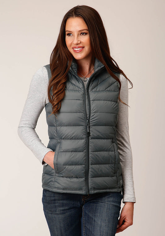 Roper Womens Down  Slvr Sage Nylon Down Proof Coated
