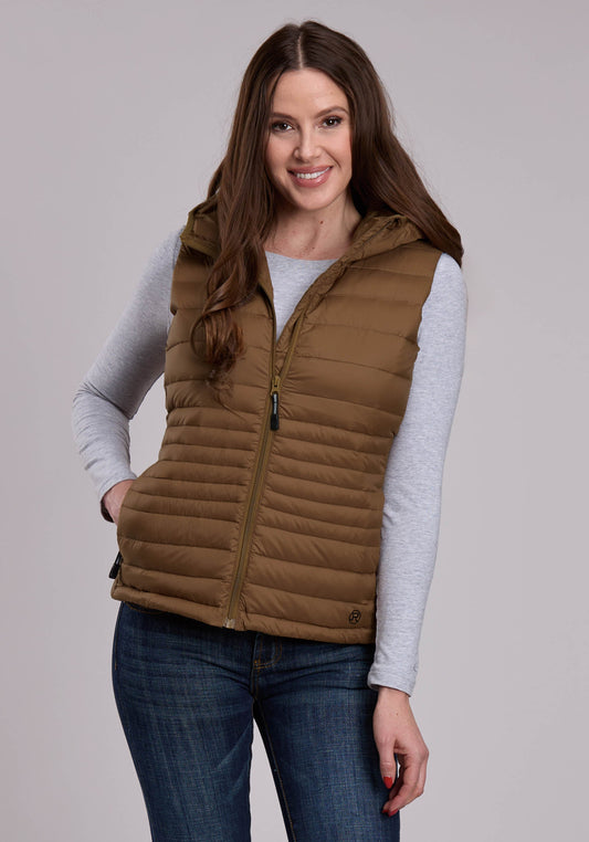 Roper Womens Roper Crushable Down Filled Western Hooded Vest
