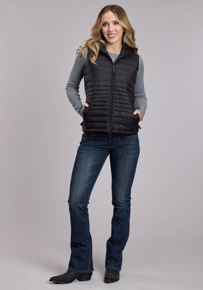 Roper Womens Roper Crushable Down Filled Western Hooded Vest