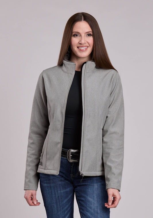 Roper Womens Jacket Zipper Cream Grey Stripe Western Jacket