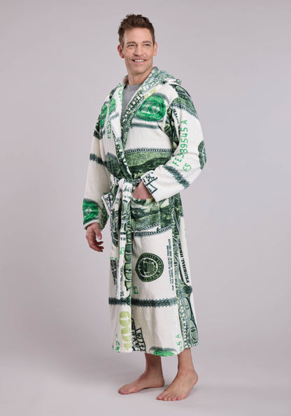 Roper Mens Us Dollar Printed Fleece Robe One Piece Pullover One Piece