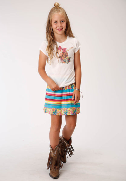 Roper Girls Serape Print  Skirt
