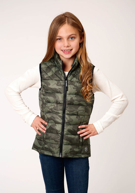 Roper Girls  Parachute Camo Down Vest