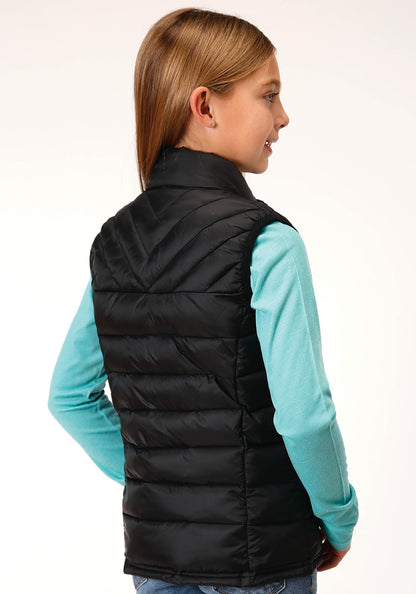 Roper Girls  Crushable Poly Filled  Black Down Vest