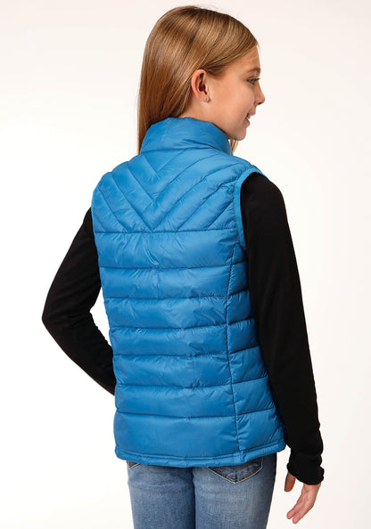 Roper Girls  Crushable Poly Filled  Teal Down Vest