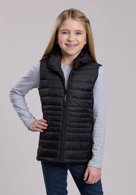 Roper Girls Roper Crushable Down Filled Western Hooded Vest