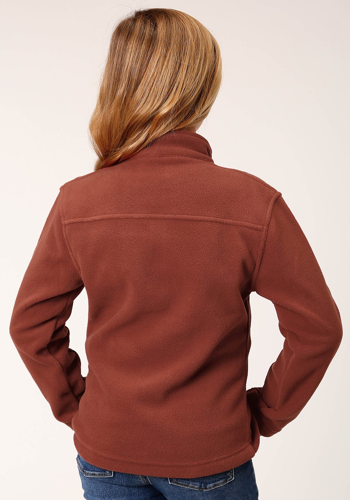 Roper Girls  Sienna Rust Micro Polar Fleece Pullover