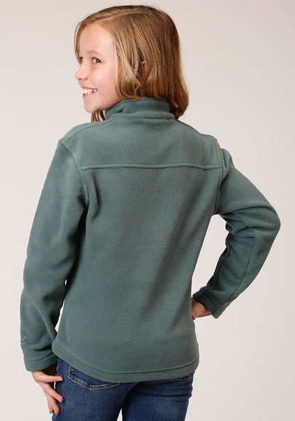 Roper Girls  Misty Green Micro Polar Fleece Pullover