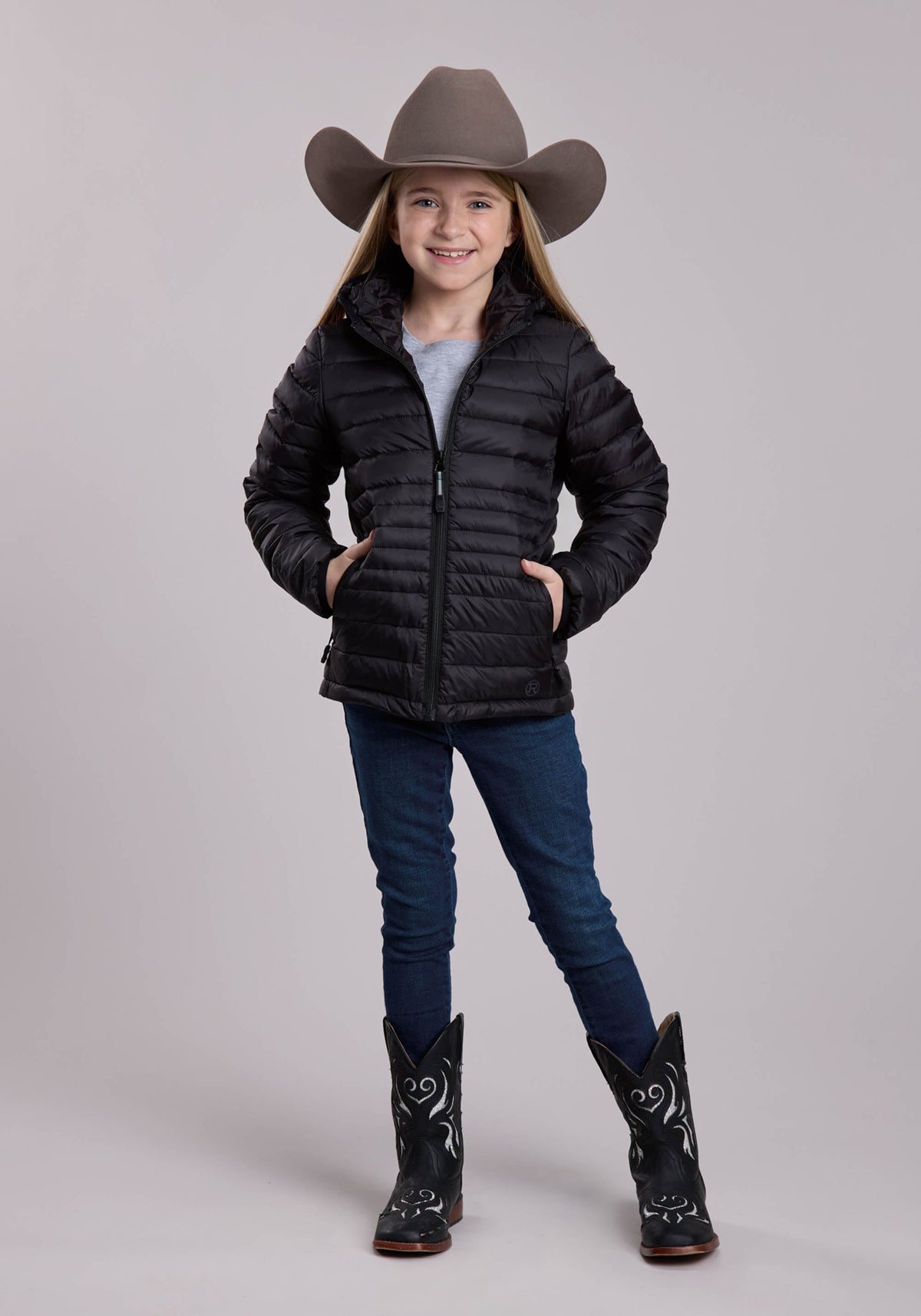 Roper Girls Roper Crushable Down Filled Western Hooded Coat