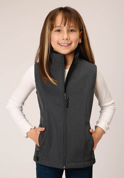 Roper Girls  Heather Grey Soft Shell Tech Vest