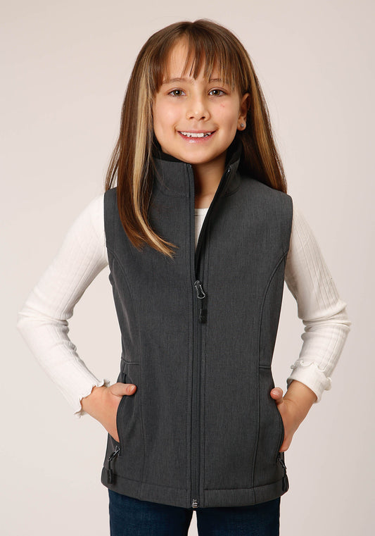 Roper Girls  Heather Grey Soft Shell Tech Vest