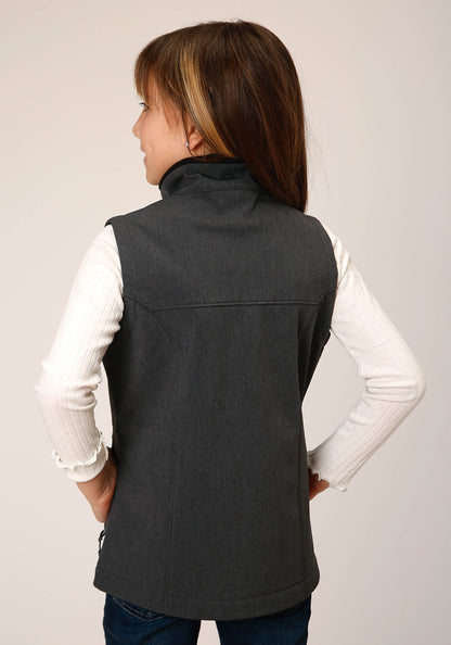 Roper Girls  Heather Grey Soft Shell Tech Vest