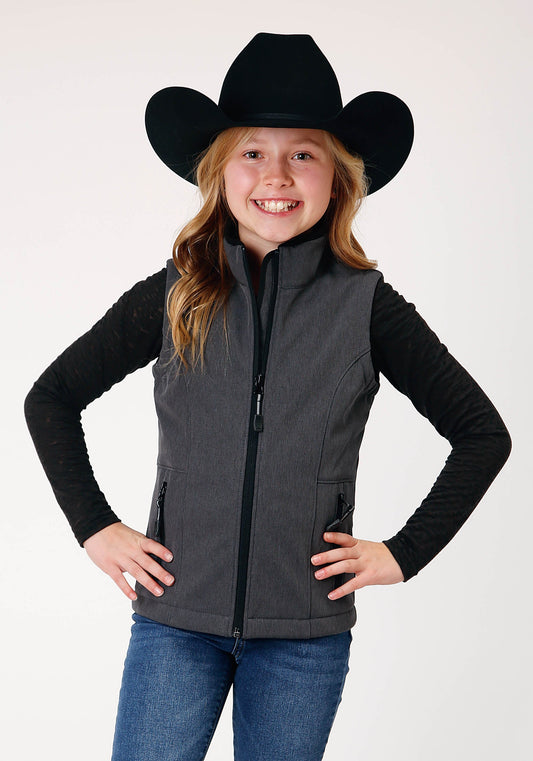 Roper Girls  Heather Grey Softshell Tech Vest