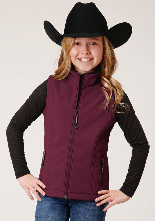Roper Girls  Wine Softshell Tech Vest