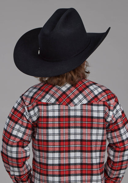 Roper Boys Sherpa Lined Flannel Shirt Snap Jacket
