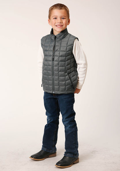 Roper Boys  Silver Sage Nylon Parachute Down Vest