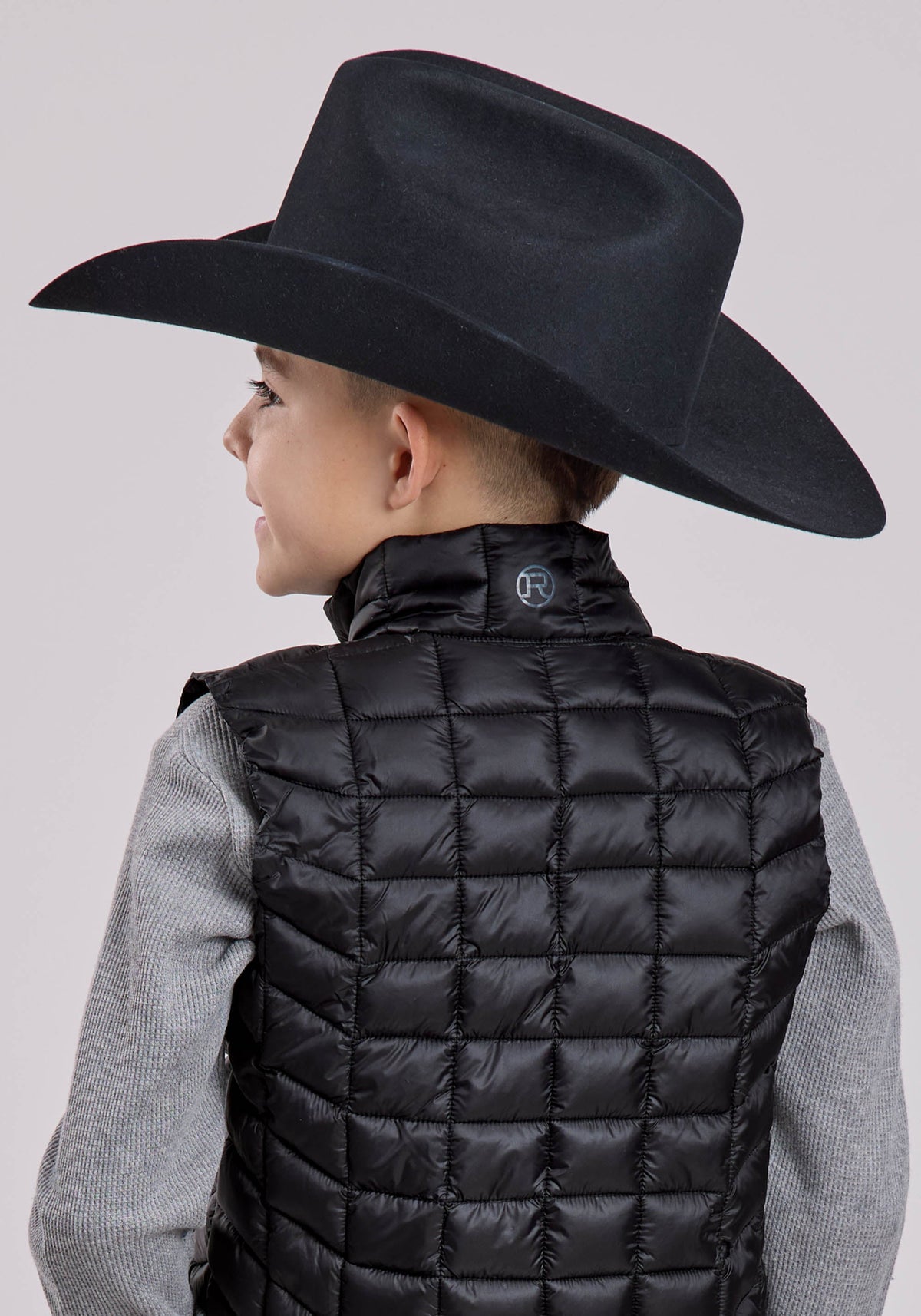 Roper Boys Vest Zipper Nylon Parachute Western Vest