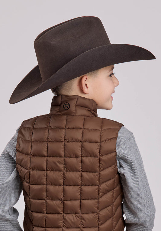 Roper Boys Vest Zipper Nylon Parachute Western Vest
