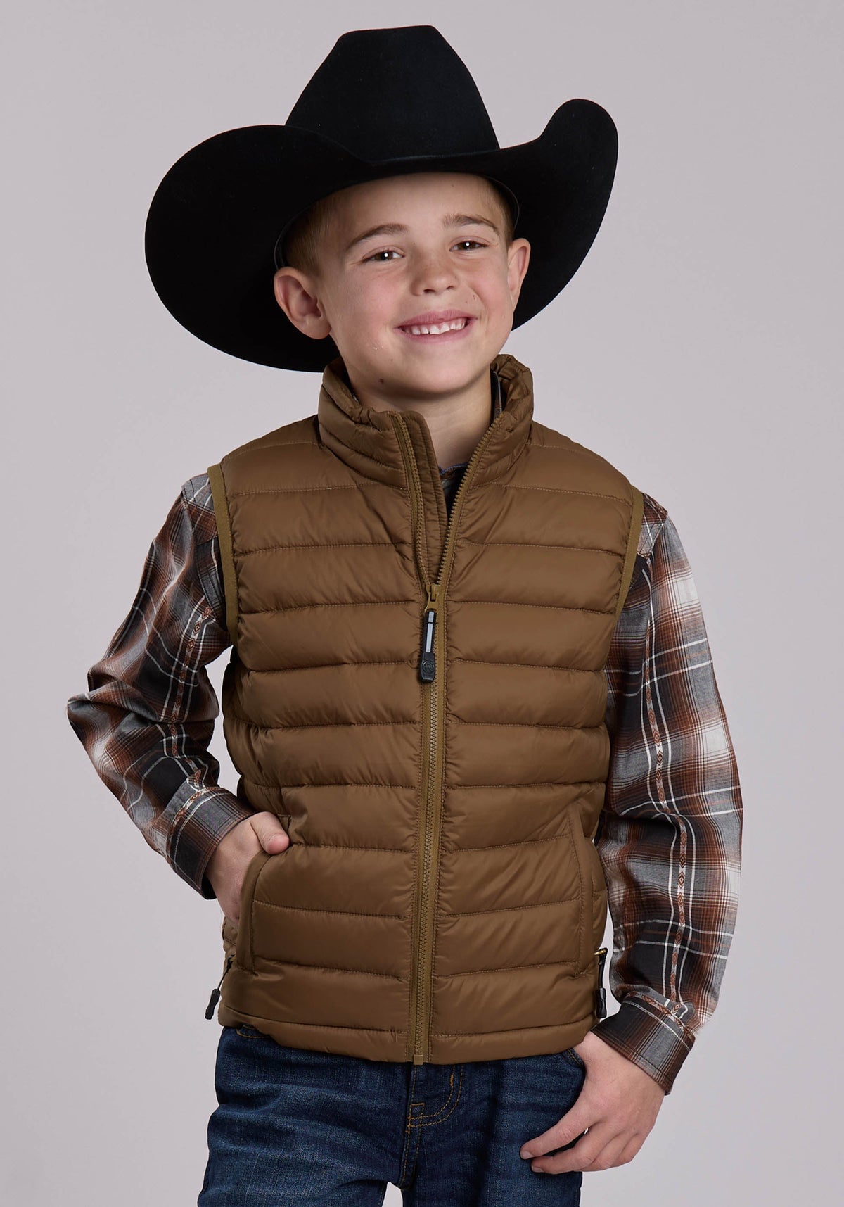 Roper Boys Roper Crushable Down Filled Western Vest