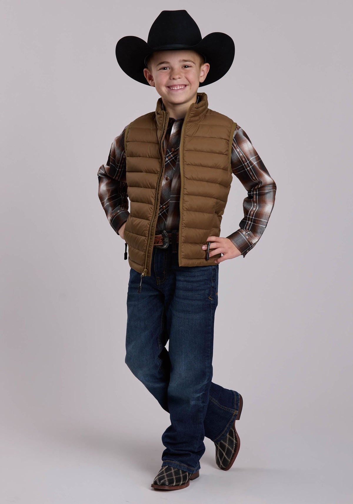 Roper Boys Roper Crushable Down Filled Western Vest