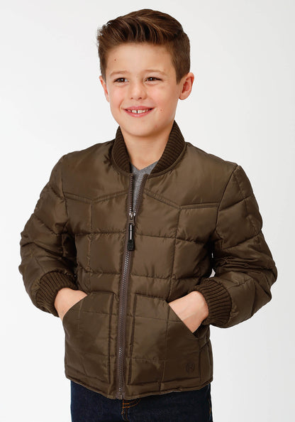 Roper Boys Brown Poly-filled Jacket