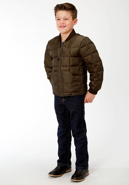 Roper Boys Brown Poly-filled Jacket