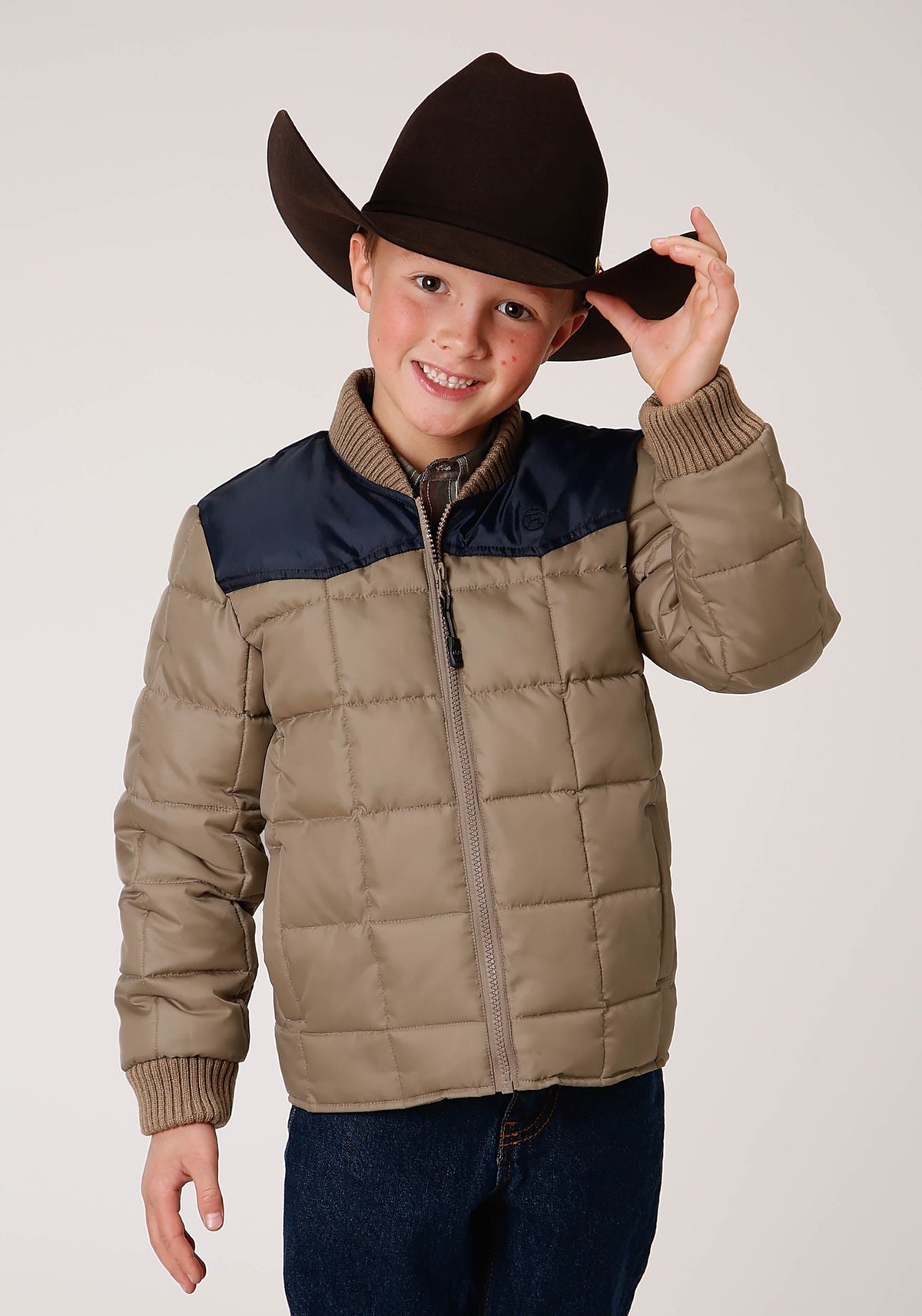 Roper Boys  Quilted Poly With Poly Fill Jacket Poly Filled Western Jacket