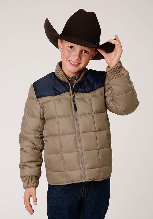 Roper Boys  Quilted Poly With Poly Fill Jacket Poly Filled Western Jacket