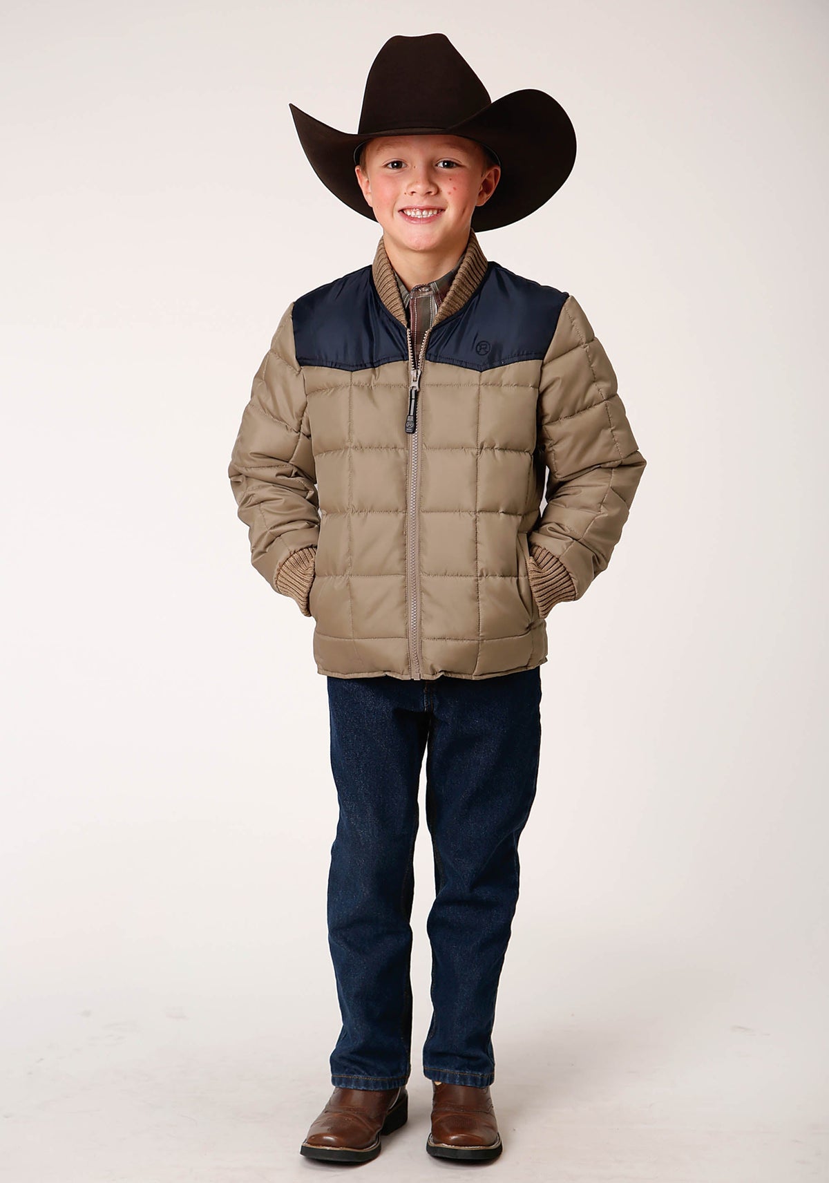 Roper Boys  Quilted Poly With Poly Fill Jacket Poly Filled Western Jacket