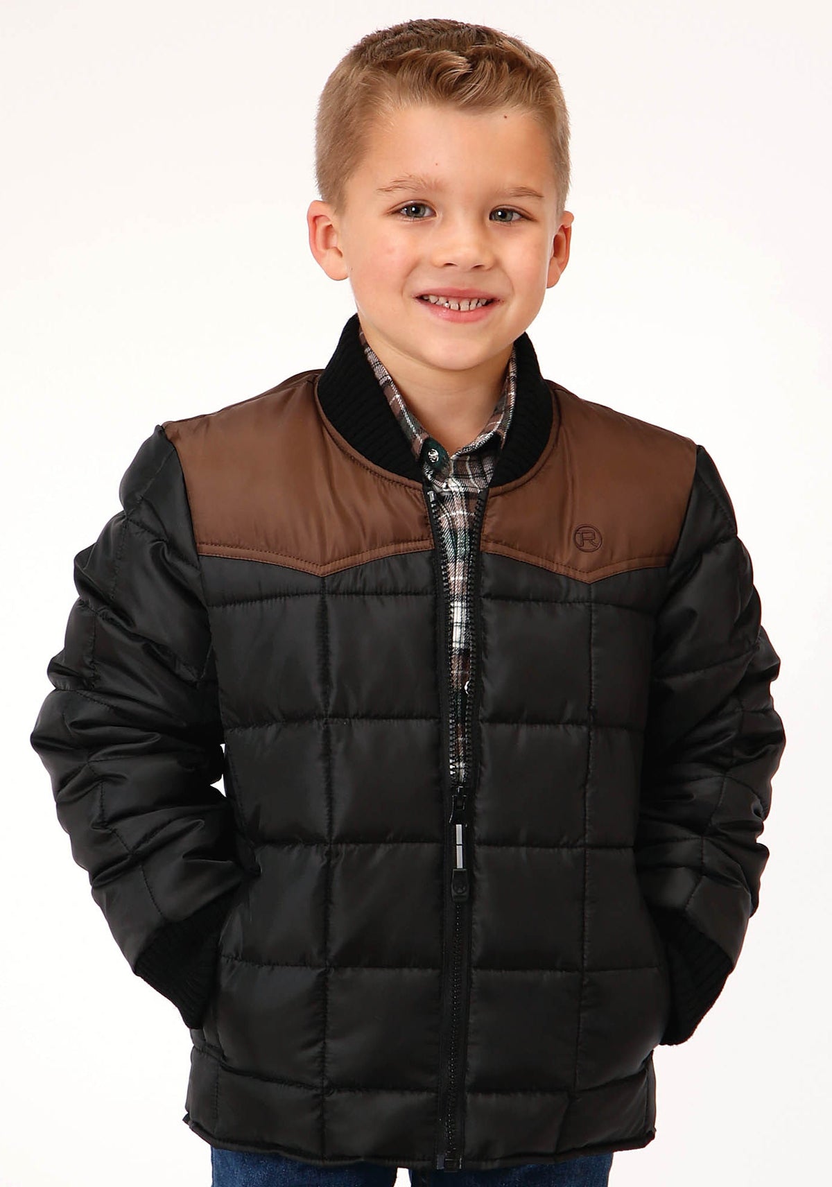 Roper Boys  Quilted Polyfilled Jacket Poly Filled Western Jacket