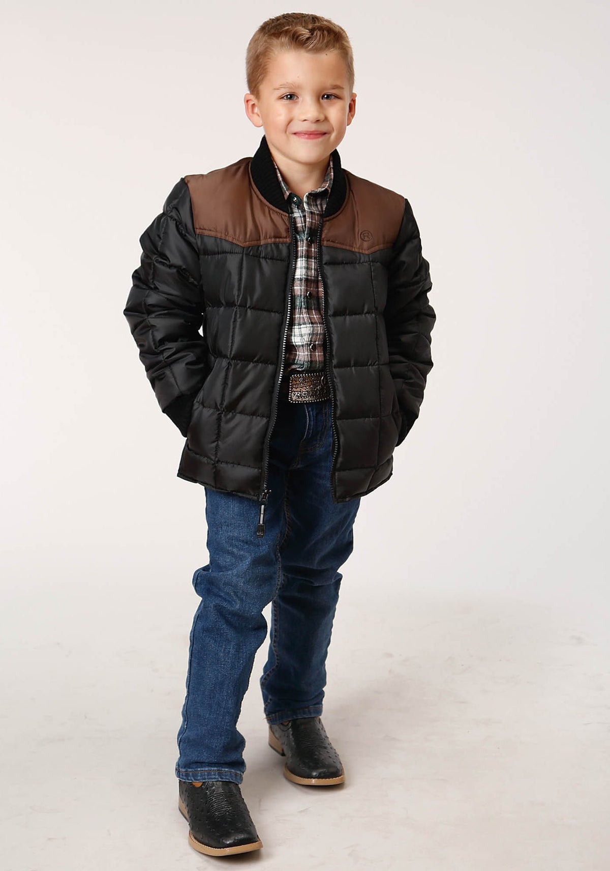 Roper Boys  Quilted Polyfilled Jacket Poly Filled Western Jacket