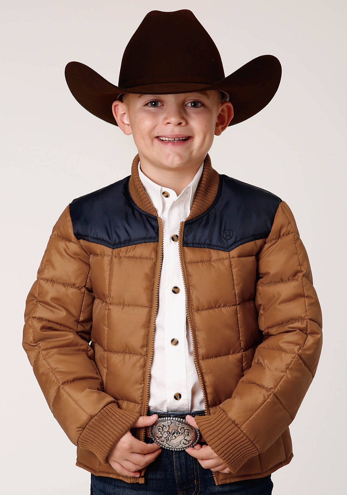 Roper Boys  Quilted Polyfilled Jacket Poly Filled Western Jacket
