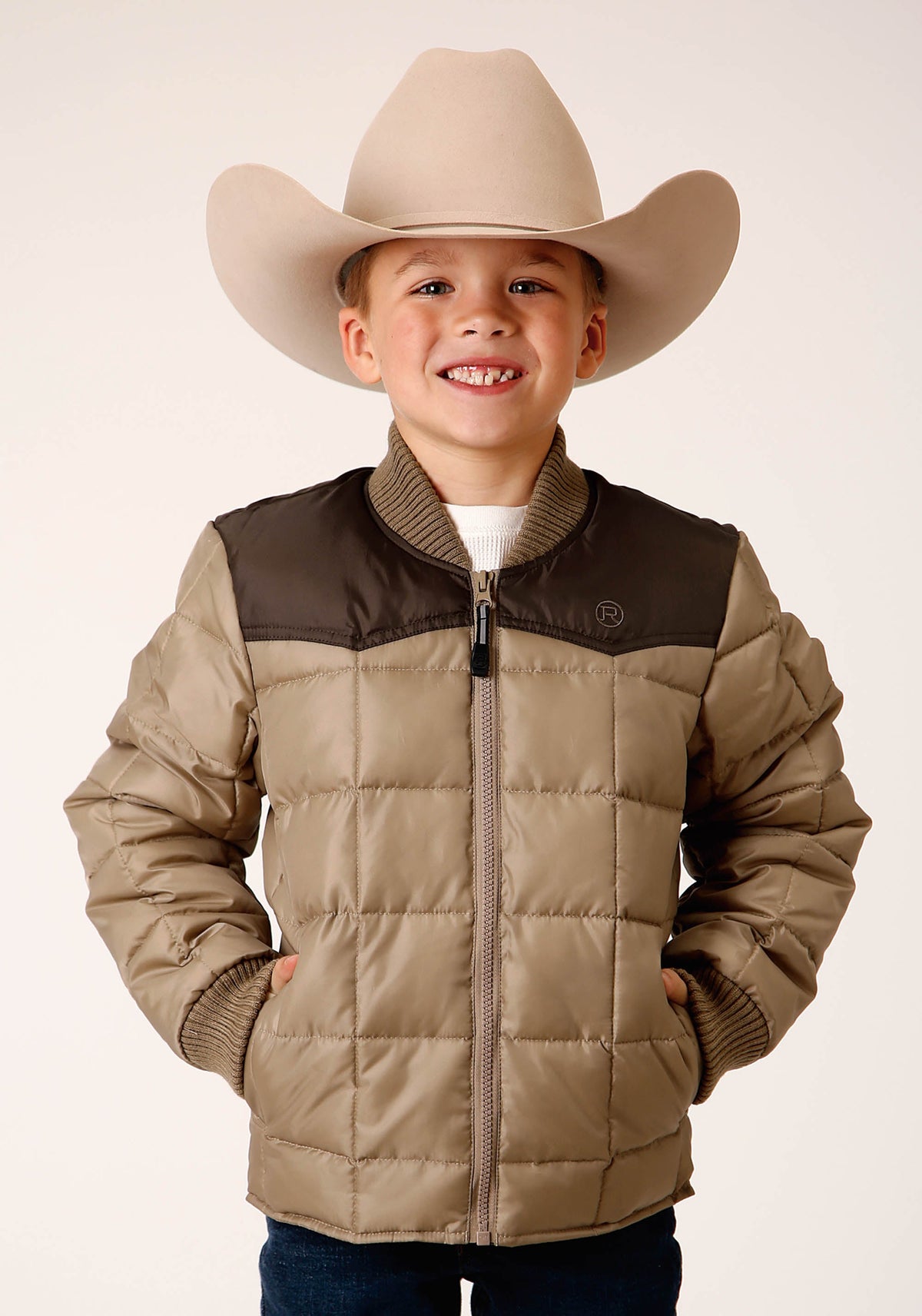 Roper Boys  Quilted Polyfilled Jacket Poly Filled Western Jacket