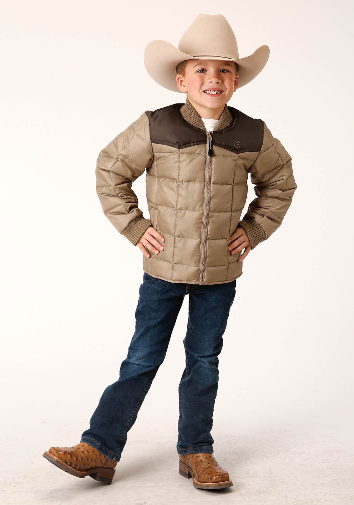 Roper Boys  Quilted Polyfilled Jacket Poly Filled Western Jacket