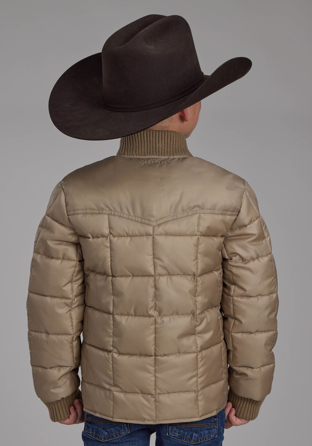 Roper Boys Khaki Zipper Jacket