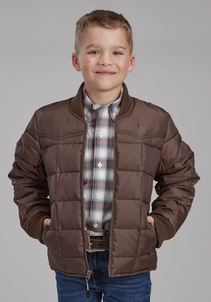 Roper Boys Chocolate Zipper Jacket