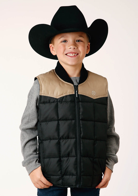 Roper Boys  Quilted Polyfilled Vest Poly Filled Western Vest