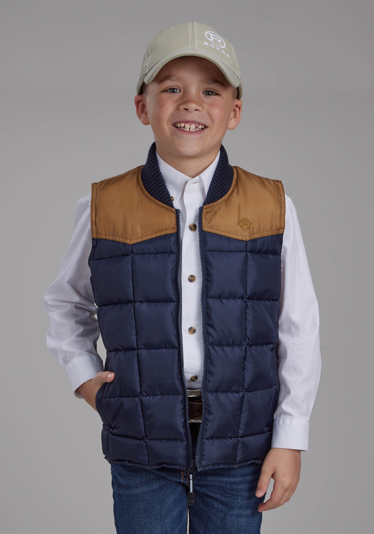 Roper Boys Poly Fill Zipper Vest
