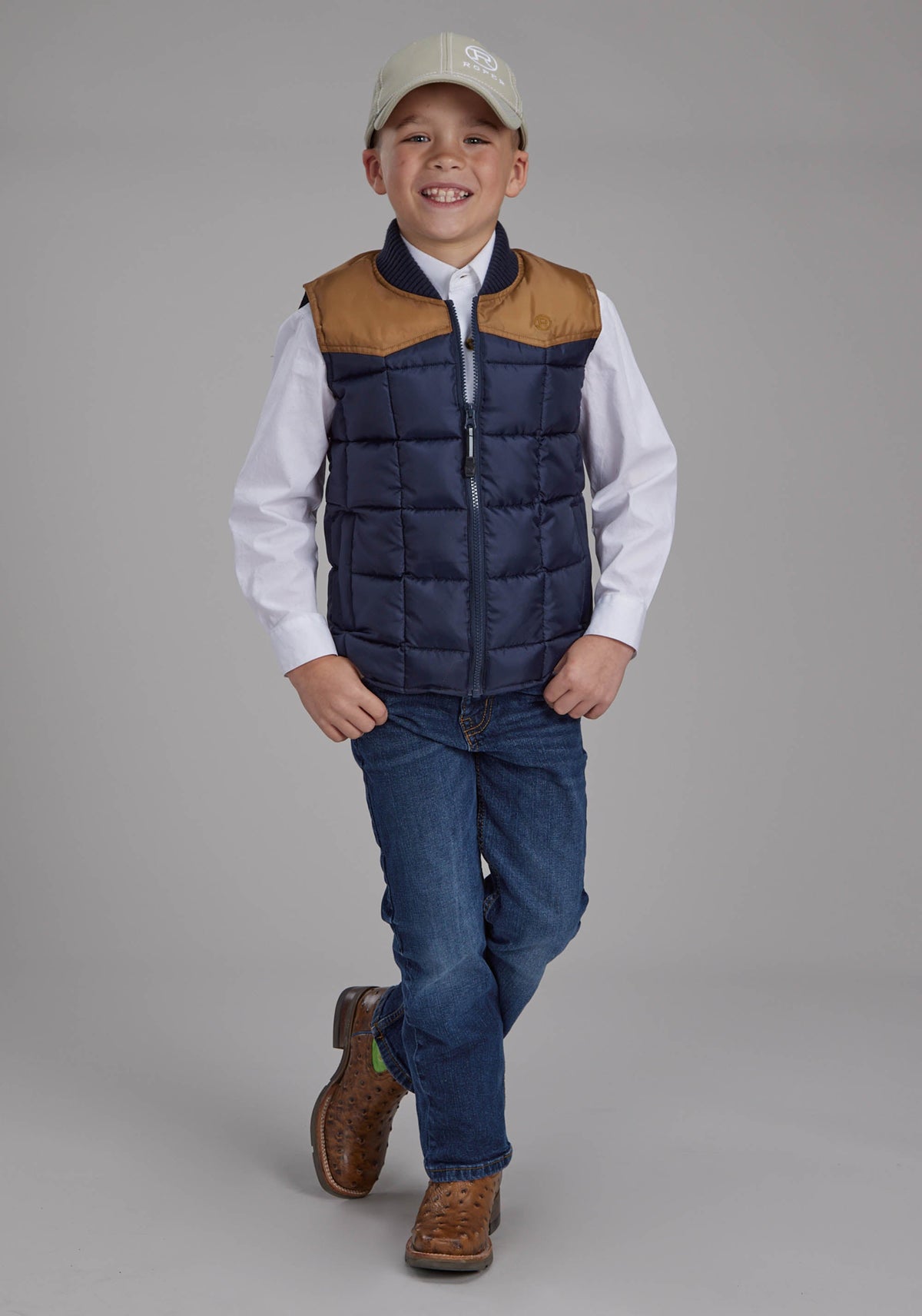 Roper Boys Poly Fill Zipper Vest
