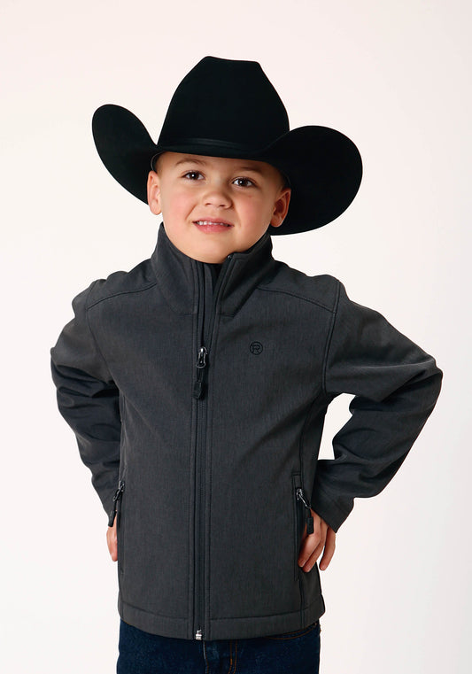 Roper Boys  Heather Grey Soft Shell Tech Jacket