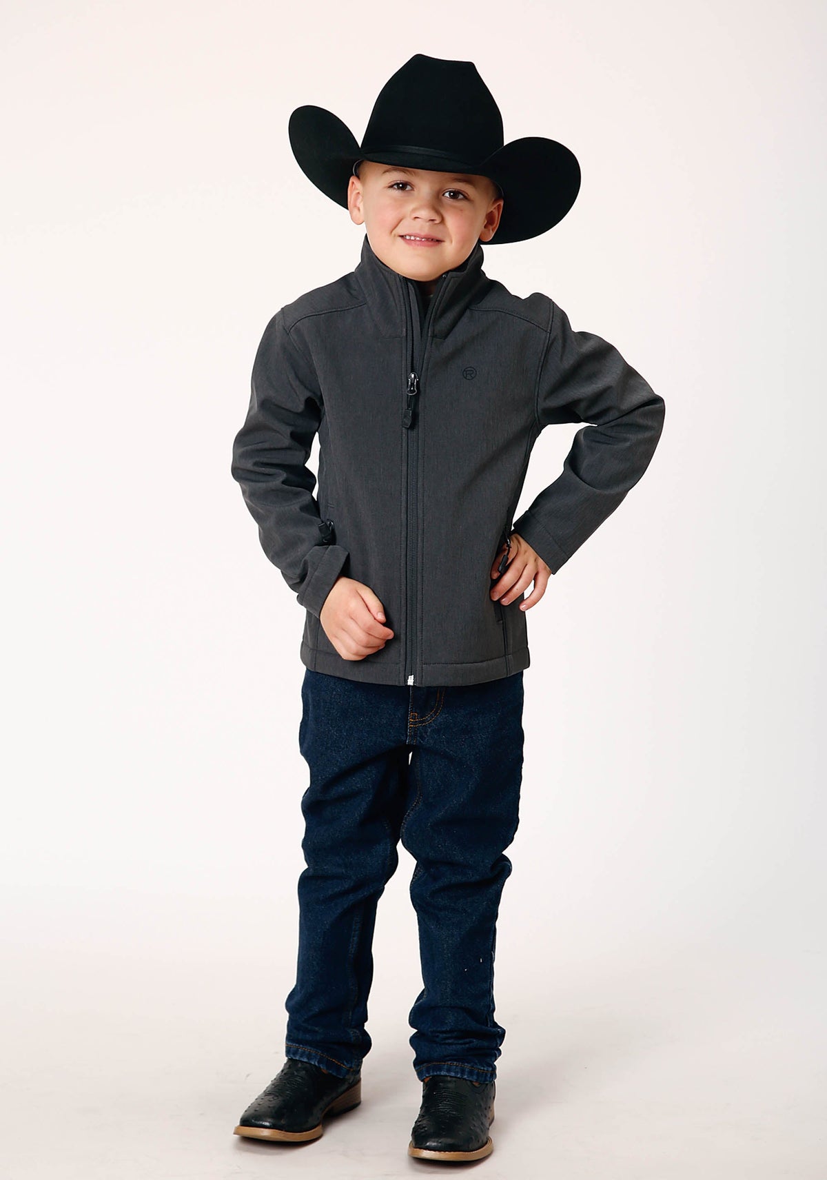 Roper Boys  Heather Grey Soft Shell Tech Jacket