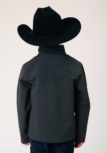 Roper Boys  Heather Grey Soft Shell Tech Jacket